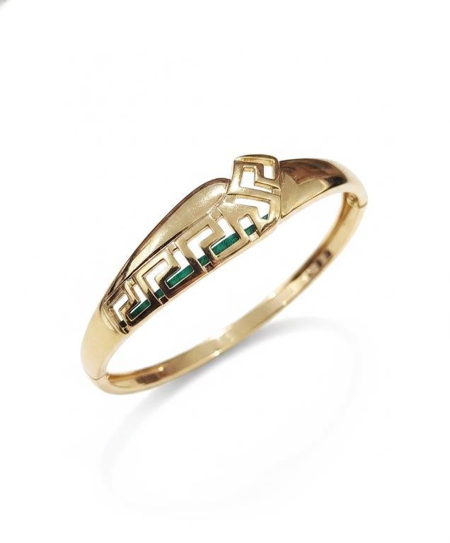 18K/ITALY Yellow Gold Filled bangle -(stamped 18K/Italy)