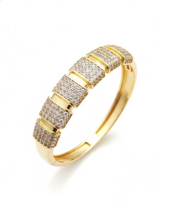 18K/ITALY Rose Gold Filled bangle -(stamped 18K/ITALY)-Bonus Gift
