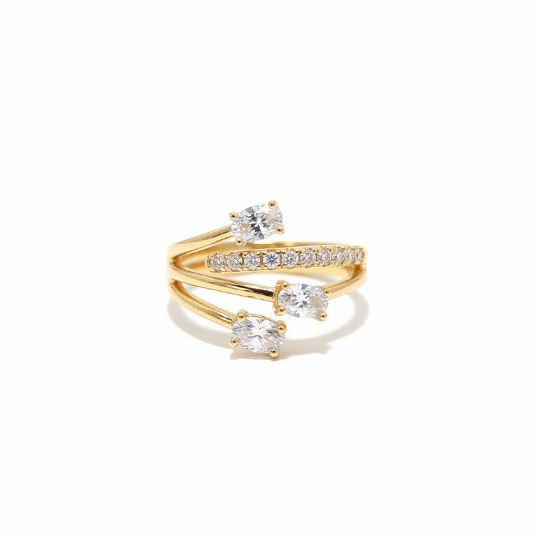 14K/Italy 1.5ctw Oval Cut Yellow Gold Filled Ring Warranty Quality-8US