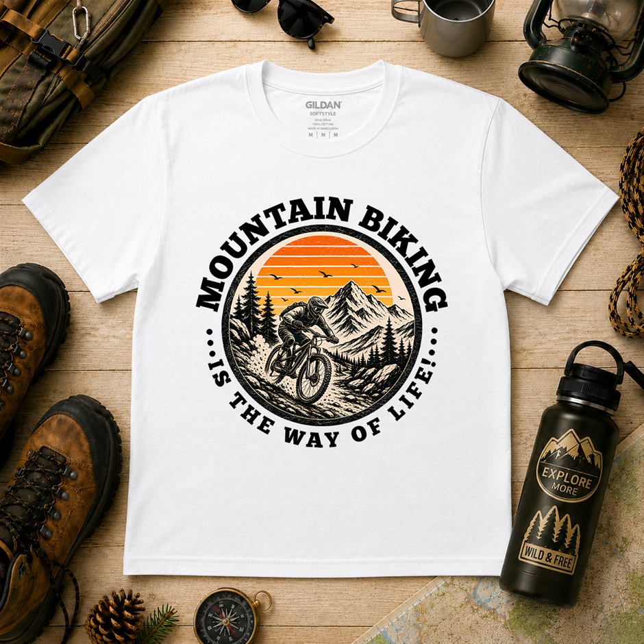 "Mountain Biking Is The Way Of Life T-Shirt!" Outdoor's Adventure - Xlarge
