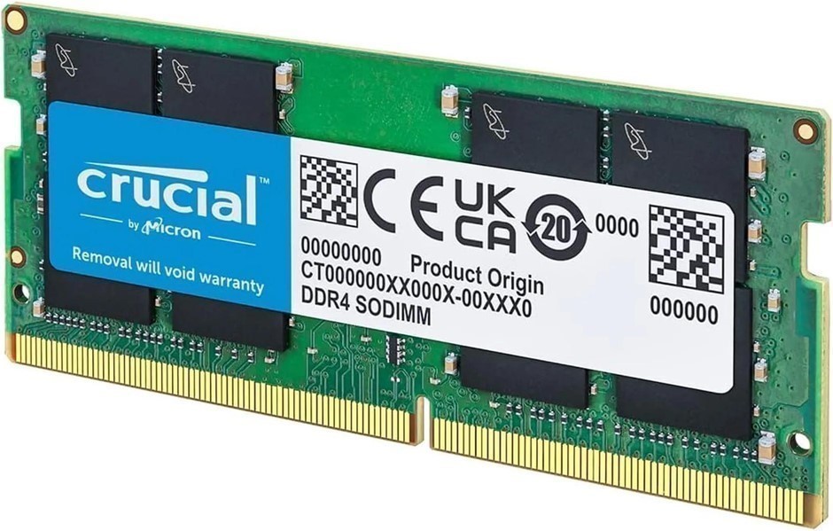 CRUCIAL DDR4 3200MHz CL22 Laptop Memory, 32GB.