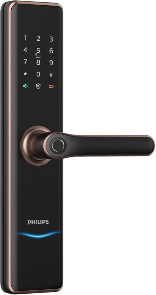 PHILIPS EasyKey 7300-5HB Smart Door Lock - Fingerprint and Keyless Entry, H