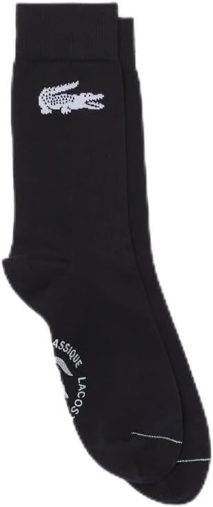 LACOSTE Men's Classic Big Croc Socks, Blue, 35/38, RA4265G45. Buyers Note