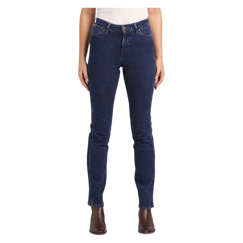 WRANGLER Women's Classic Straight Jeans, Size 6, 99% Cotton, Deep Indigo (D