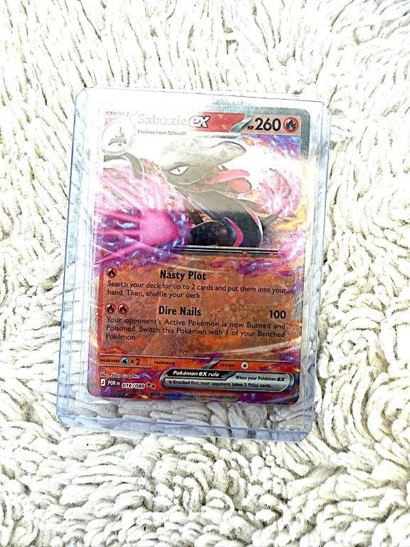 Salazzle ex fiery holo poison lizard Pokémon collectible battle card