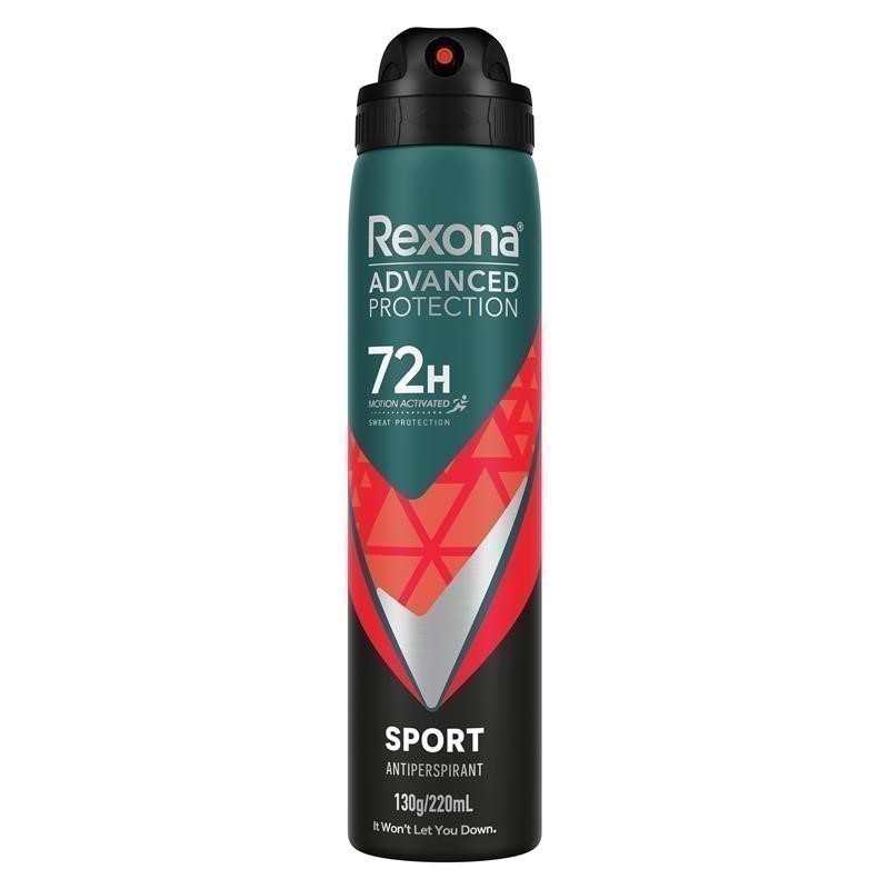 6 x MEN REXONA Antiperspirant, Sport, 130g/220ml.