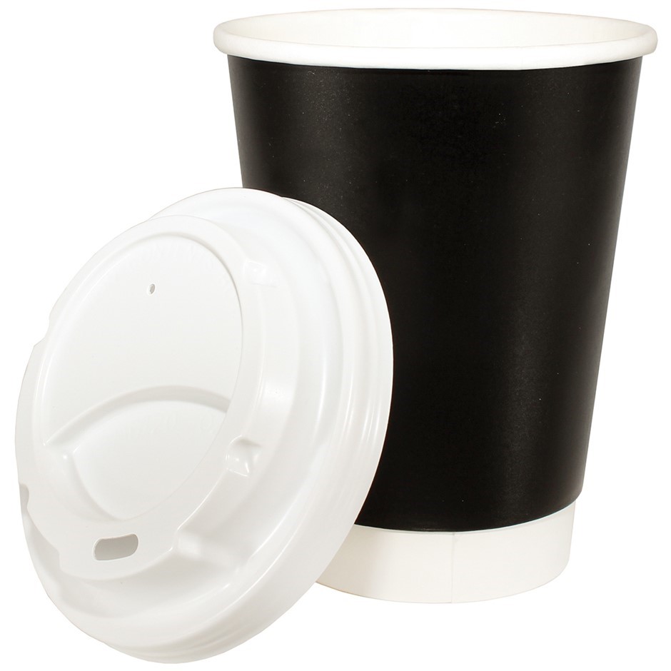 Box of 150pc CAFE EXPRESS Hot Cups w/ Bagasse Lids, 236ml.