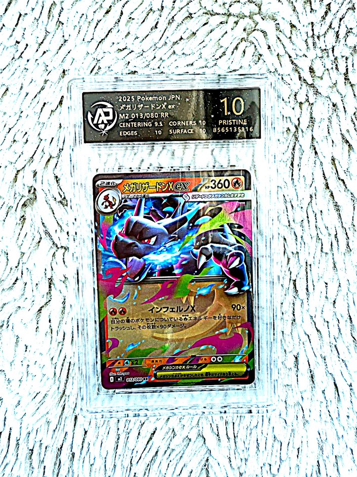 Pristine 10 Mega Charizard X ex Japanese collectible graded card
