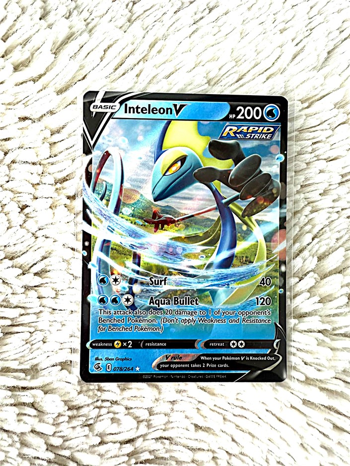 Inteleon V 078 264 Fusion Strike Sleek Tactical Water Type Galar Appeal Art
