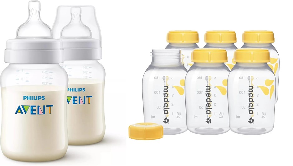 BUNDLE of MEDELA Breast Milk Collection and Storage Bottles, 6 Pack. + PHIL