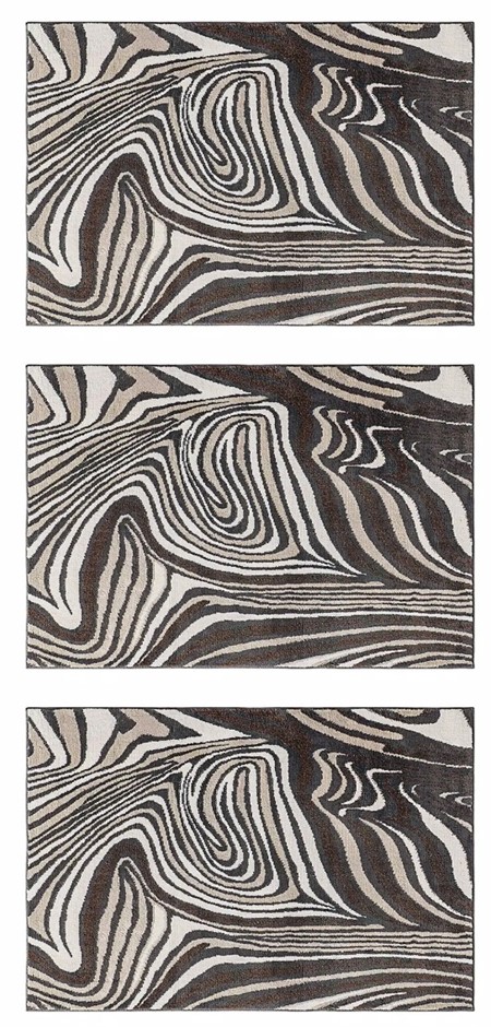 3X MON CHATEAU Accent Rug, 76 x 114cm, Beige.