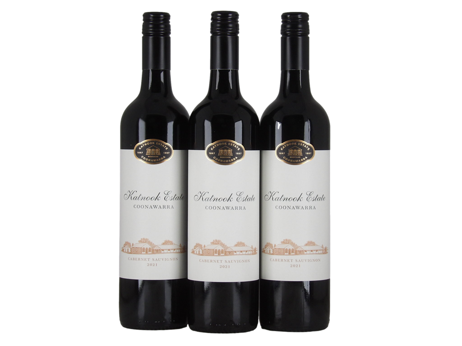 Katnook Estate Cabernet Sauvignon 2021 (3x 750mL) Coonawarra 