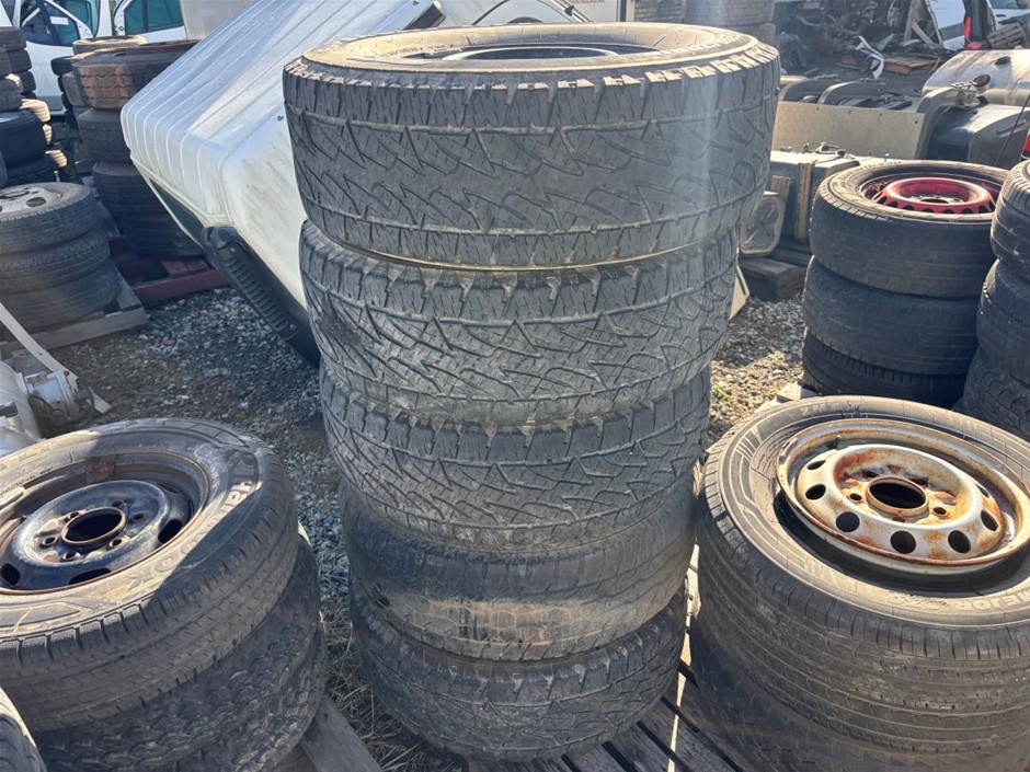 8 x Pallets of 5 Stud Tyres & Rims