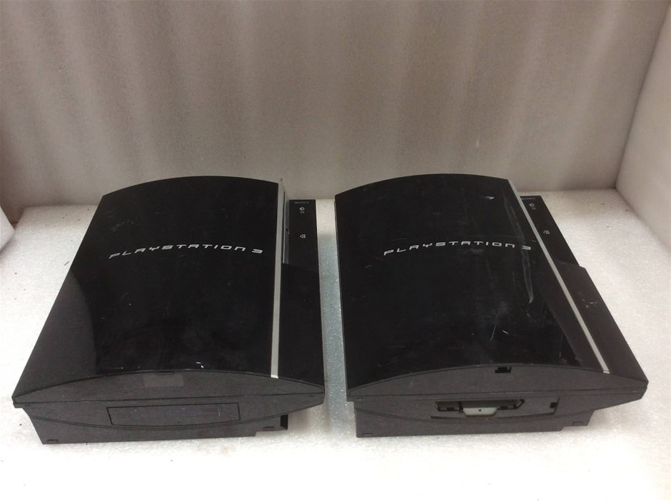 Sony CECHK02 and CECHJ02 PlayStation 3 Game Consoles (Lot of 2)