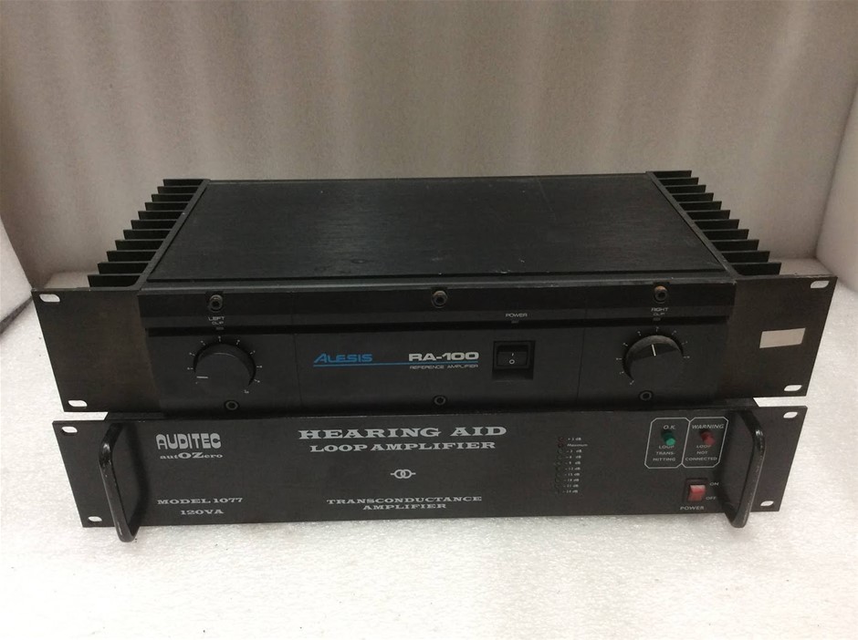 Alesis RA-100 Reference Amplifier + Auditec Autozero 1077 Loop Amplifier