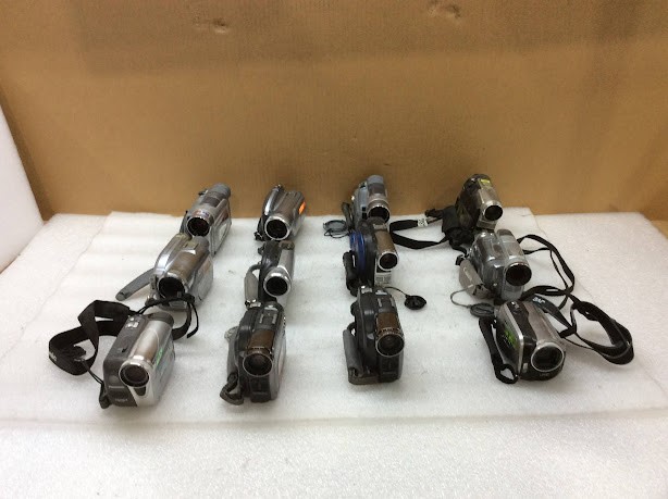 Canon/JVC/Sony Mixed Brand and Model Camera (Lot of 12)