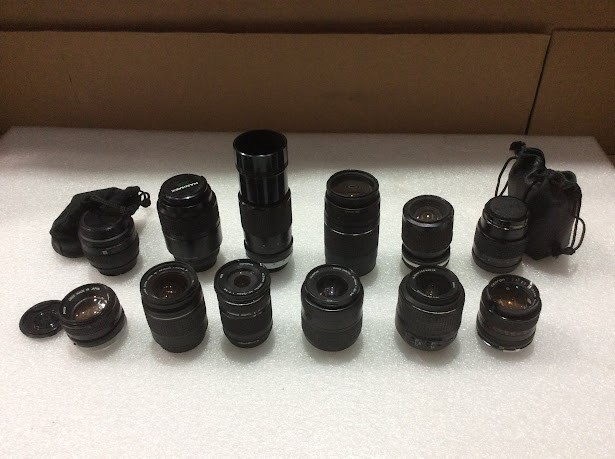 Canon/Olympus Mixed Brand and Model Camera Lenses (Lot of 12)