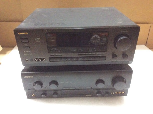 Kenwood KA-V8500 Integrated AV Surround&Onkyo TX-DS656 Receiver (Lot of 2)