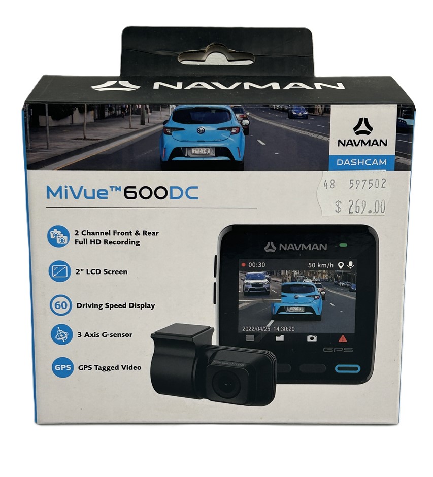 NAVMAN MiVue 600DC Dual Channel Dashcam Full HD GPS
