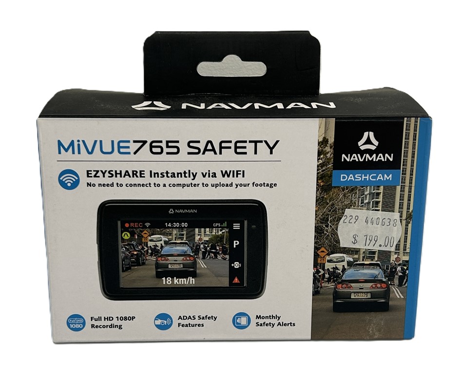 0062-2584390 · NAVMAN MiVue 765 Dashcam Full HD 1080P WiFi Safety Features