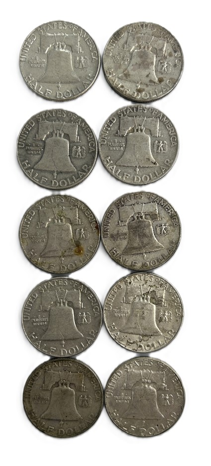 Mixed Lot Of United States Silver Half Dollar Coins