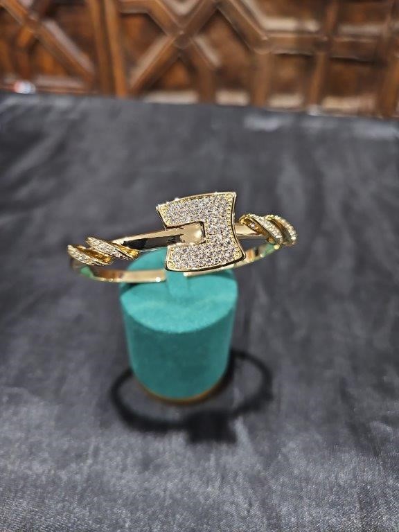 18K/Italy Gold Filled Bangle -(stamped 18K/Italy)-Warranty Quality-Bonus