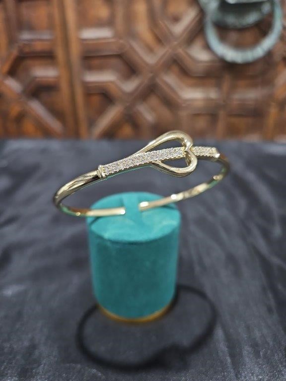 18K/Italy Gold Filled Bangle -(stamped 18K/Italy)-Warranty Quality-Bonus