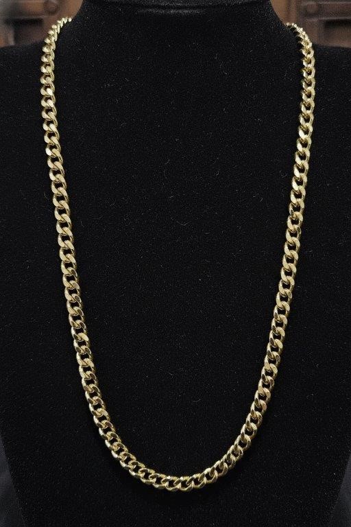 18K/Italy Stamped  Yellow Gold Filled  Chain 60cm-5mm-Bonus Gift