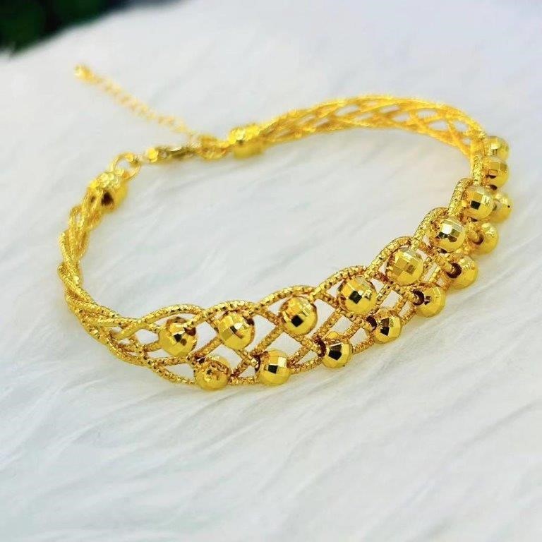 18KGold-filled/Italy Stamped Yellow Gold Filled Bangle -Bonus Gift