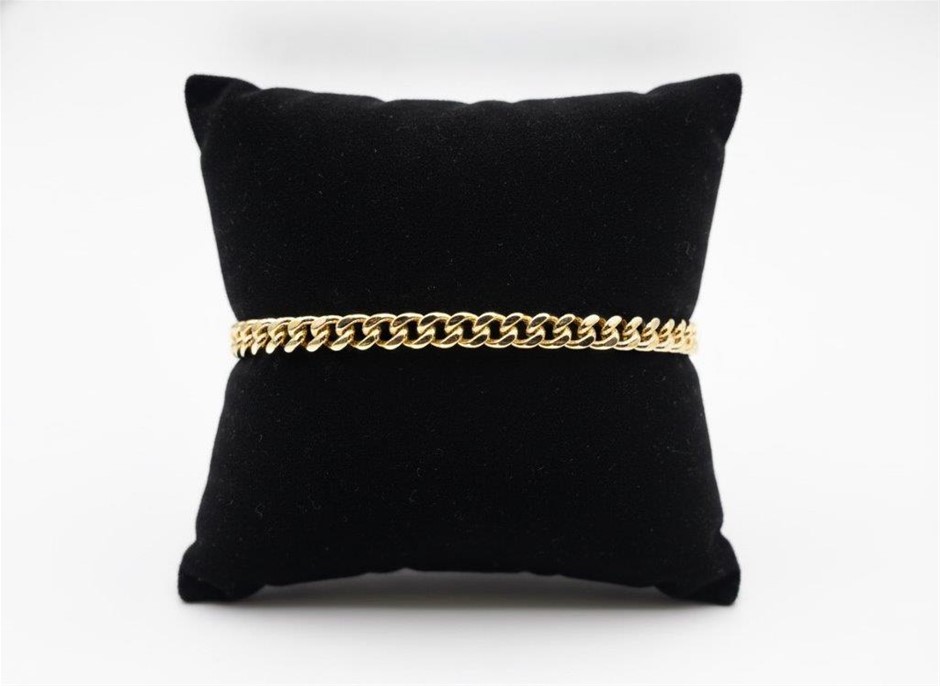 18K/Italy Yellow Gold Filled bracelet(stamped)-Bonus Gift