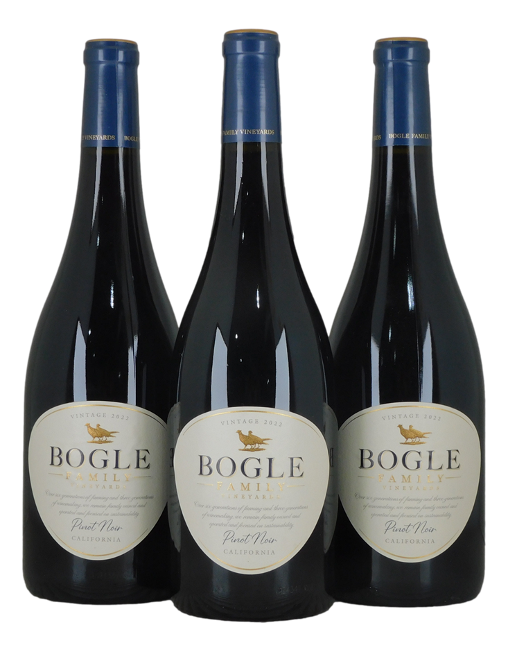Bogle Pinot Noir 2022 (3x 750mL), California.