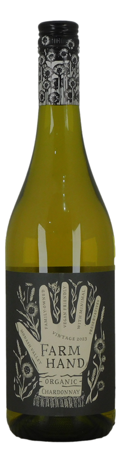 Farm Hand Organic Chardonnay 2023 (6x 750mL). Tasmania.