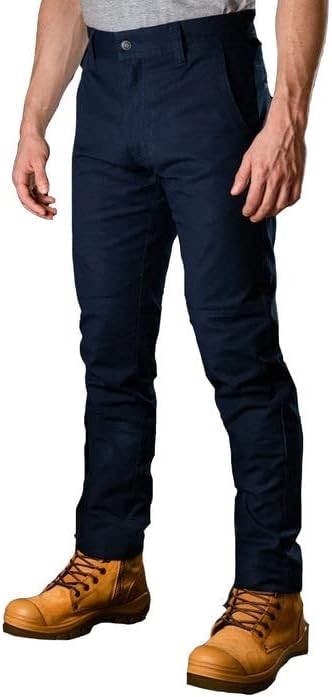 BAD WORKWEAR Men's 247™ Cuffed Chino Work Pants, Size 36, Navy.