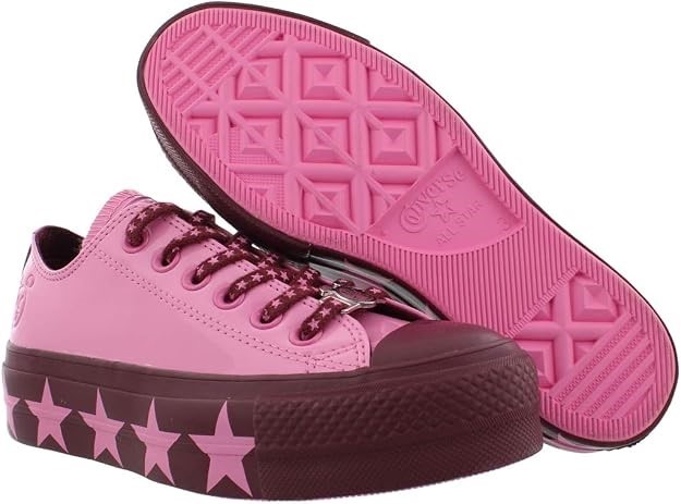 100 x CONVERSE Women's Miley Cyrus X Chuck Taylor All Star Lift Low Shoes -