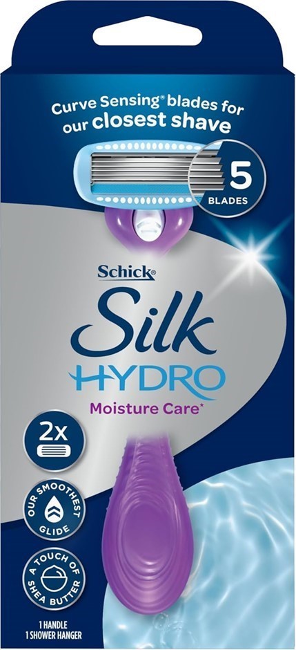 Schick - Silk Hydro Moisture Care Kit | 5 Blade Razor | Shea Butter | Curv