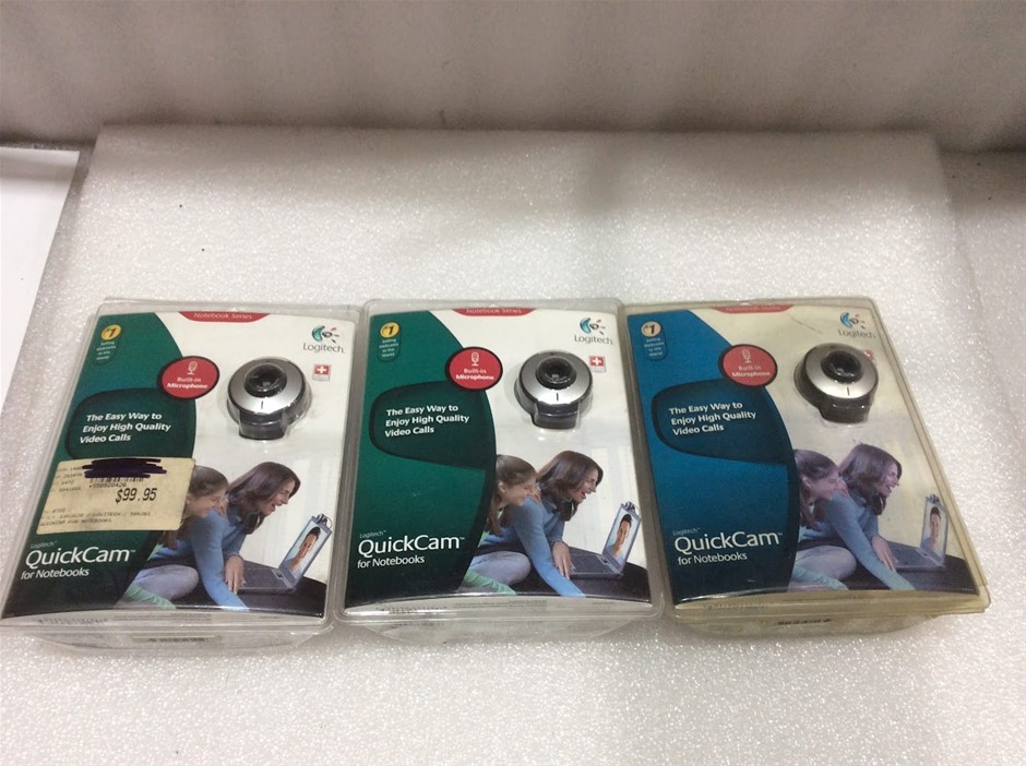 Logitech QuickCam for Notebooks Webcams - New (Lot of 3)