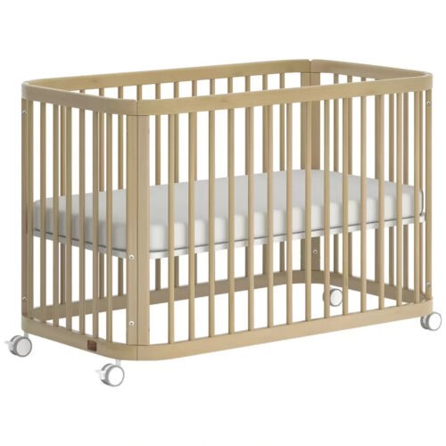 BOORI Waratah Sage Compact Cot Bed, Almond, 83 x W 70 x D 124 cm.