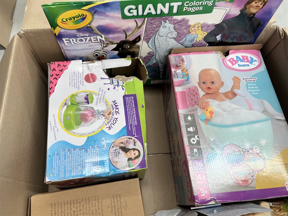 10 x ASSORTED GIRLS TOYS BUNDLE; Incl. Crayola, Baby Born & More. NB: Photo