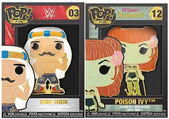 0253-5062777 · 2 x Funko Pins: 1 x Iron Sheik Enamel Pin,  Funko PoP! Batman Poison Ivy En