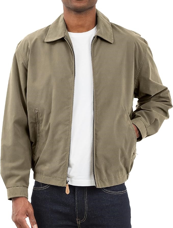 LONDON FOG Men's Auburn Zip-Front Golf Jacket, Size 2XL, Olive, L45500X. B
