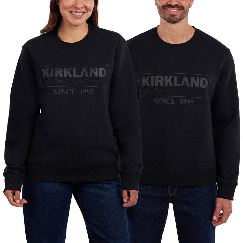 SIGNATURE Unisex Logo Fleece Crew, Size Men's S / Women's M, Black. Buyers