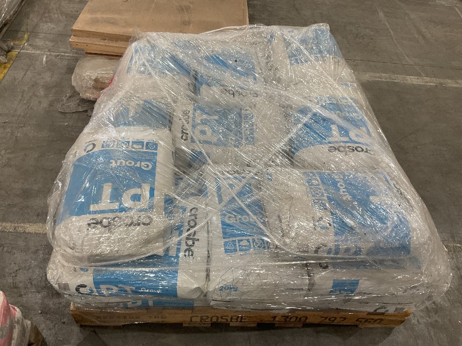 Pallet Comprising Quantity of Bags of Grout