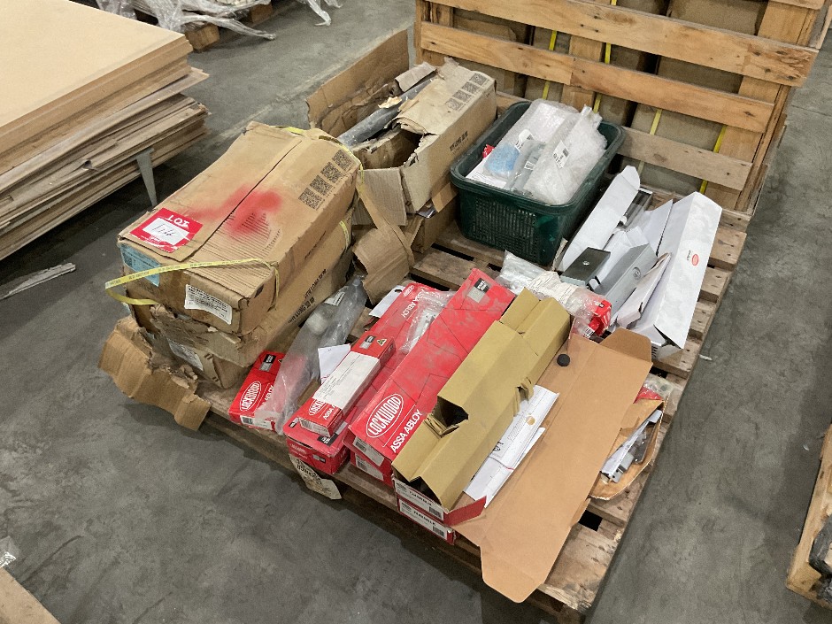 <p>Pallet of Assorted Lockwood Assa Abloy Door Fittings and Other Items</p>