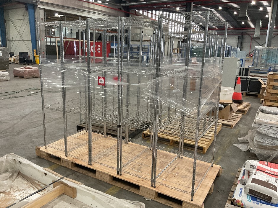 5x Steel Shelving Units