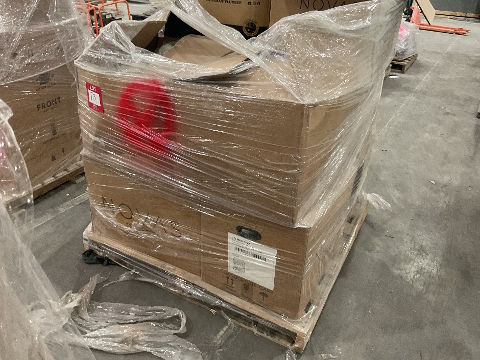 Pallet of Assorted Plumbing Fittings & Toilet Suites