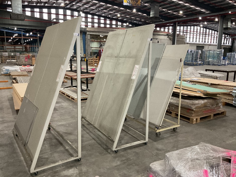 3x A-Frame Steel Frame Trolleys