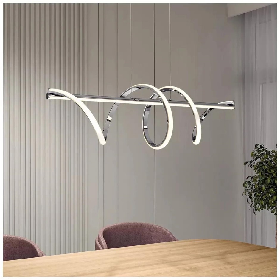 ARTIKA Coda LED Pendant, 1500 Lumens, Chrome, Model PDT-CDA5C-C6CH.