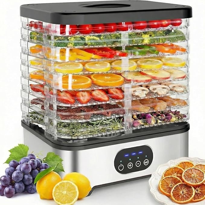 0079-5062744 · Food Dehydrator Machine, 8 BPA-Free Trays Food Dryer, Adjustable 72H Timer.