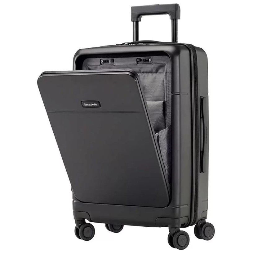 SAMSONITE Sentinel Carry On Luggage, 55cm, Black. NB: Minor use, not in ori