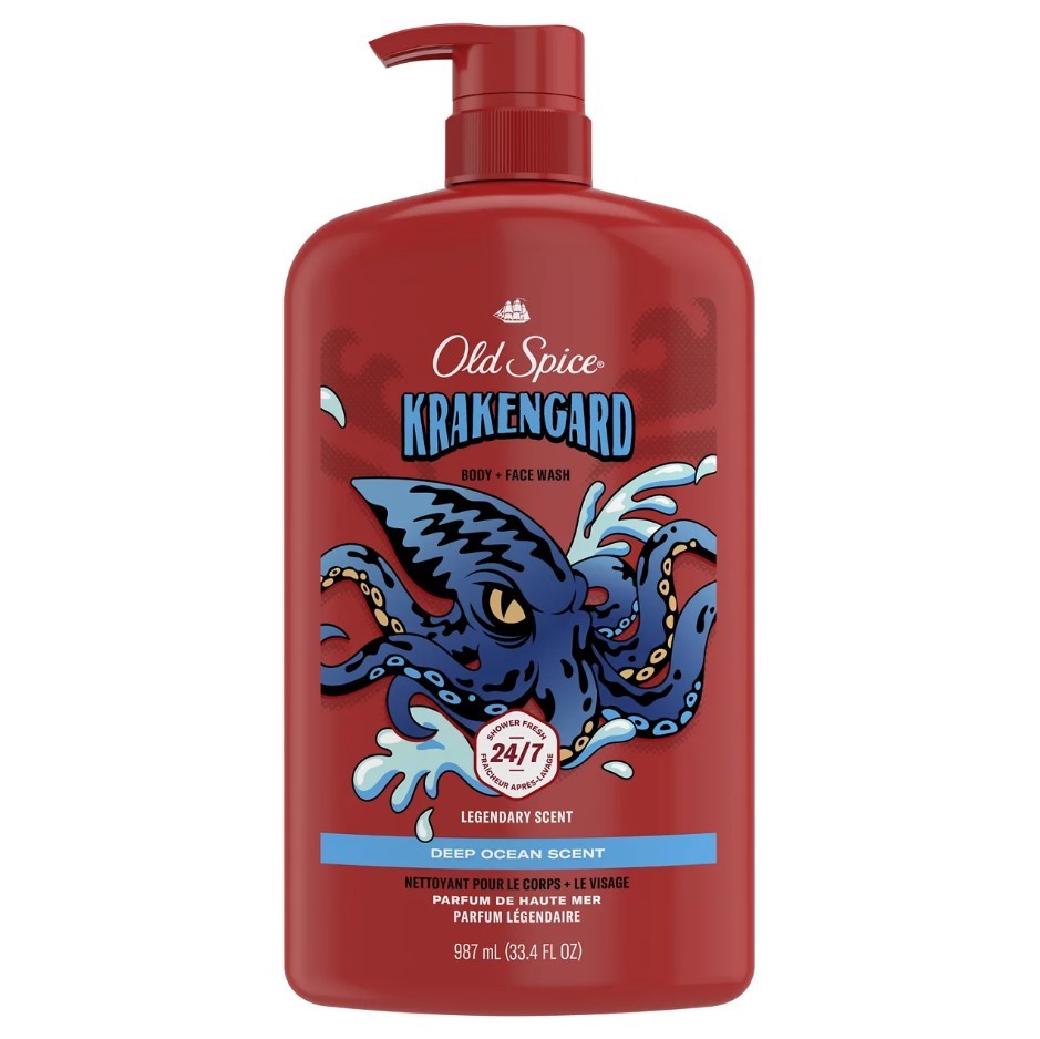 2 x OLD SPICE Krakengard Deep Ocean Scent Body Wash, 987ml. N.B: Unlocked p